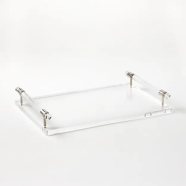 acrylic-serving-trays-with-silvery-handles